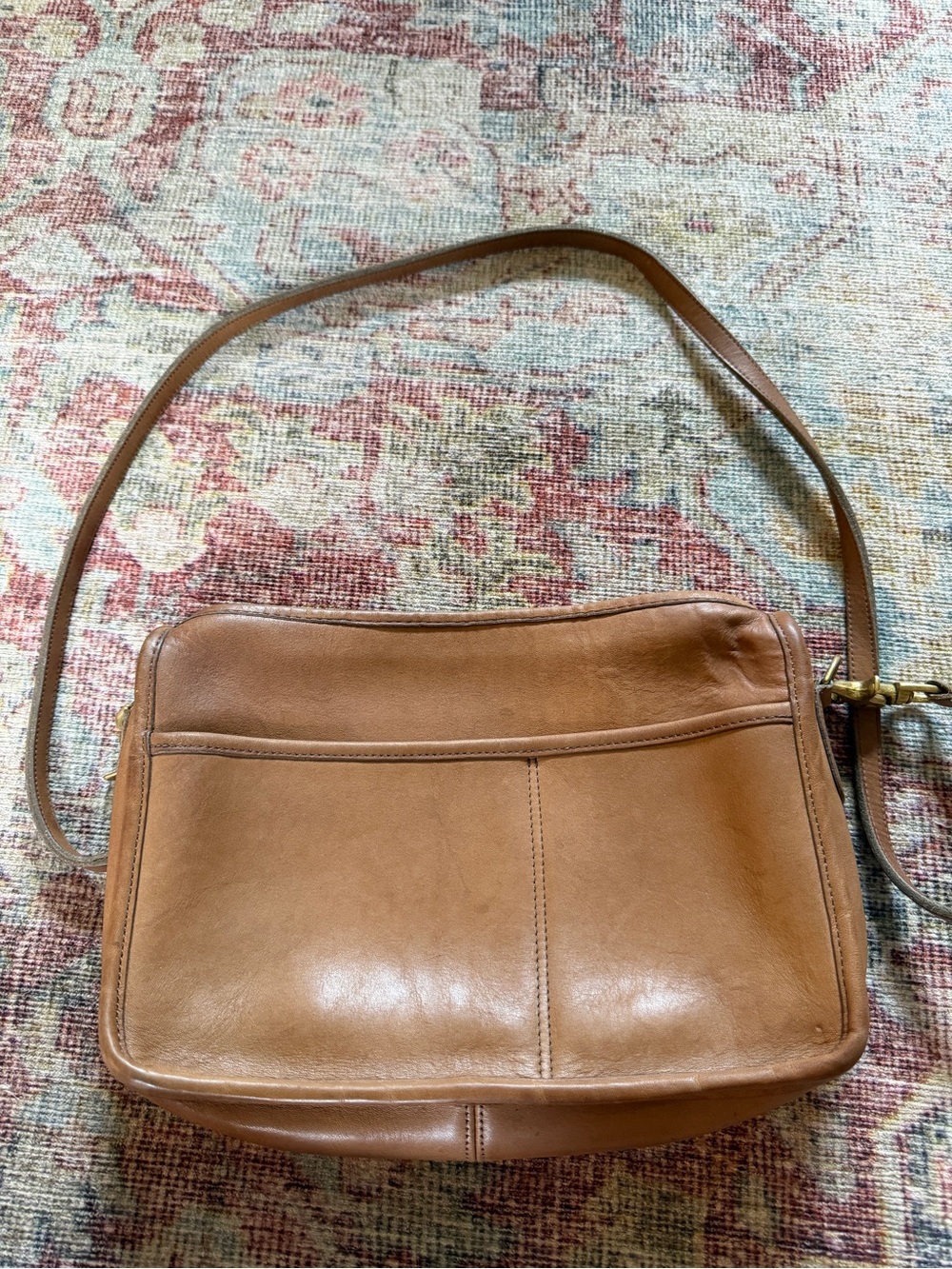 Vintage Coach Companion Bag Saddle Brown 9300 NY USA made